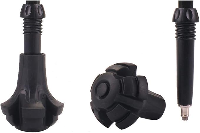 Trekking Pole Accessories Extra Thick and Wear Resisting Rubber Tips Snow Support Mud Support for Hiking Poles for All Common Trekking Poles, Hiking Sticks, Nordic Walking Poles with a Inner Diameter of 11mm/0.43"-StrideForce Fitness