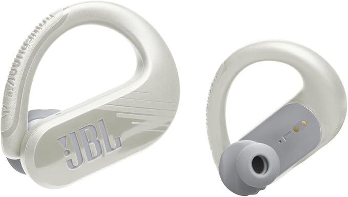 JBL Endurance Peak 3 - Dust and Water Proof (IP68) True Wireless Active Earbuds, Pure Bass Sound, Up to 50 Total Hours of Playback with Speed Charge, Ambient Aware & Talk Thru (White)-StrideForce Fitness