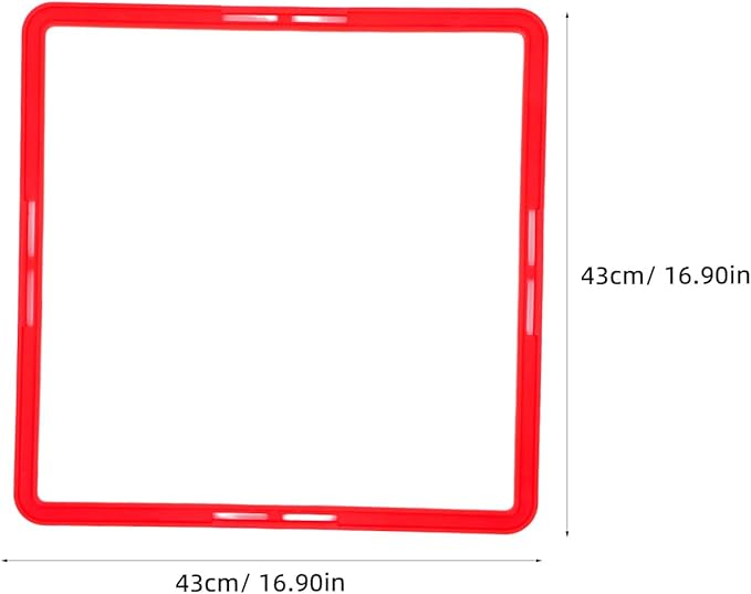 POPETPOP Square Agility Rings, 6pcs Speed Rings, Youth Agility Footwork Training Speed Hurdles Ladder Fitness Equipment Sport Workout Home Gym-StrideForce Fitness