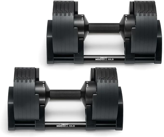 SMRTFT NUOBELL Adjustable Dumbbells | The Original All-in-One NUOBELL Adjustable Dumbbell Set | Feel Real Like Traditional Dumbbells | Highly Durable | Best 2 Year Warranty-StrideForce Fitness