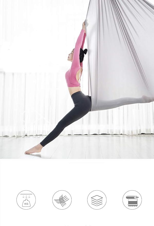 F.Life Aerial Silk Yoga Hammock & Swing for yoga Inversion,Strength training,starter hardware kit-StrideForce Fitness