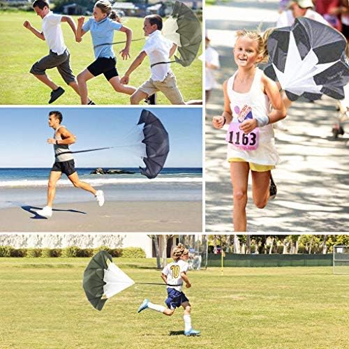 Bfsmile Running Speed Training 56" Parachute with Adjustable Strap, Free Carry Bag. Speed Chute Resistance Running Parachute for Kids Youth and Adults-StrideForce Fitness