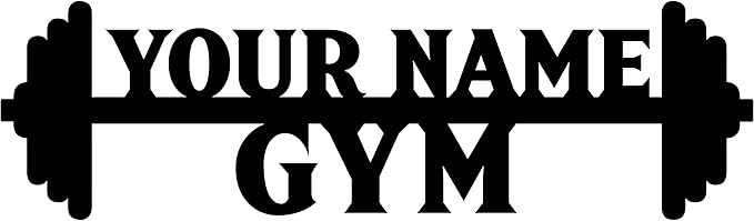 Personalized Home Gym LED Tin Metal Sign Multiple Sizes, Gym Wall Decor, Exercise Workout Room Decor Fitness Center, Motivational Inspirational Hanging Art Plaque (02 W/o Lights)-StrideForce Fitness