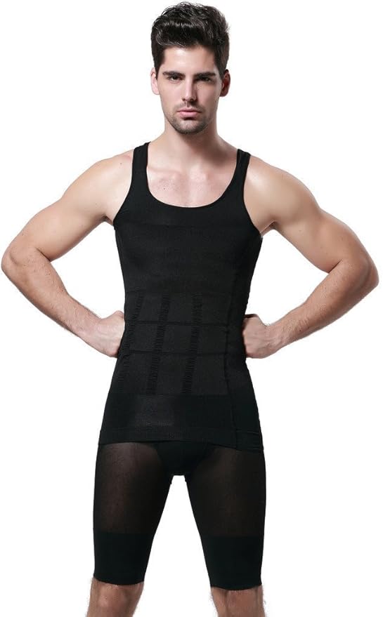 GKVK Mens Slimming Body Shaper Vest Shirt Abs Abdomen Slim-StrideForce Fitness