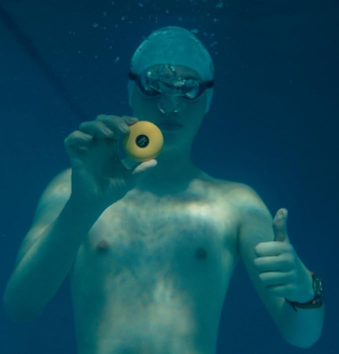 SONR Music, Open-Ear Underwater Music Player for Swimmers, Swimming Headphones, Waterproof Bone Conduction MP3 Player, Underwater Swimming Headphones with Bluetooth (Sunny)-StrideForce Fitness