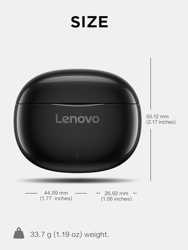 Lenovo E310 True Wireless Stereo Earbuds Bluetooth 5.3 ENC Noise-Cancelling Black In-Ear Headphones 13mm Speaker Type-C Charging 20h Battery Life for Music Calls Comfortable Fit Wireless Earbuds-StrideForce Fitness