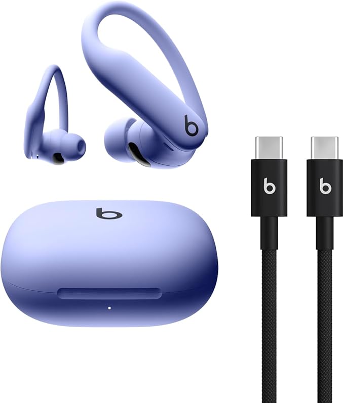 Beats Powerbeats Pro 2 - Wireless Bluetooth Earbuds with USB-C Charging Cables (1.5 m) - Hyper Purple-StrideForce Fitness