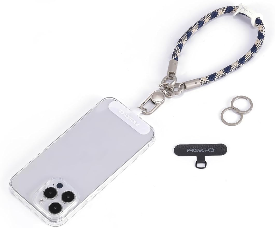 project-cb Phone Wrist Strap×1,Phone Tether Tab×2,Phone Wristlet,Phone Lanyard Wrist Strap,Key Holder,KeyChain,Key Ring×2(Titanblue-S)-StrideForce Fitness