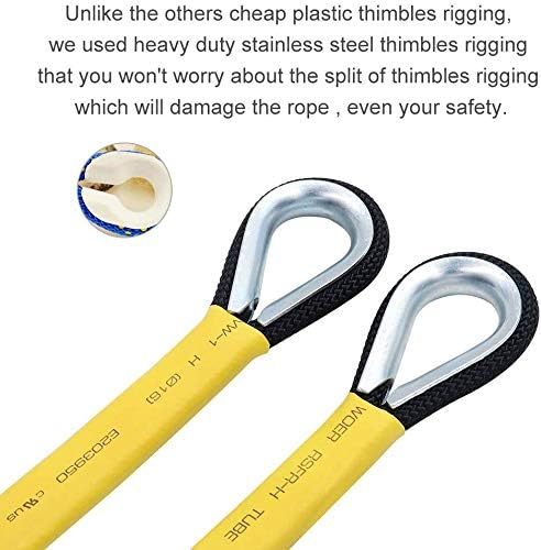 X XBEN Outdoor Climbing Rope 10M(32ft) 20M(64ft) 30M(96ft) 50M(160ft) 70M(230ft) 152M(500FT) 352M(1000FT) Static Rock Climbing Rope for Escape Rope Ice Climbing Equipment Fire Rescue Parachute-StrideForce Fitness