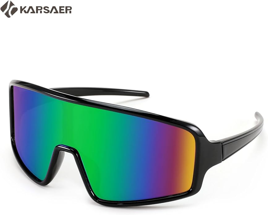 Karsaer Vision Sports Sunglasses Cycling Glasses Baseball Softball Sunglasses Unisex for Adult Youth Kids Boys Girls 8-16-StrideForce Fitness
