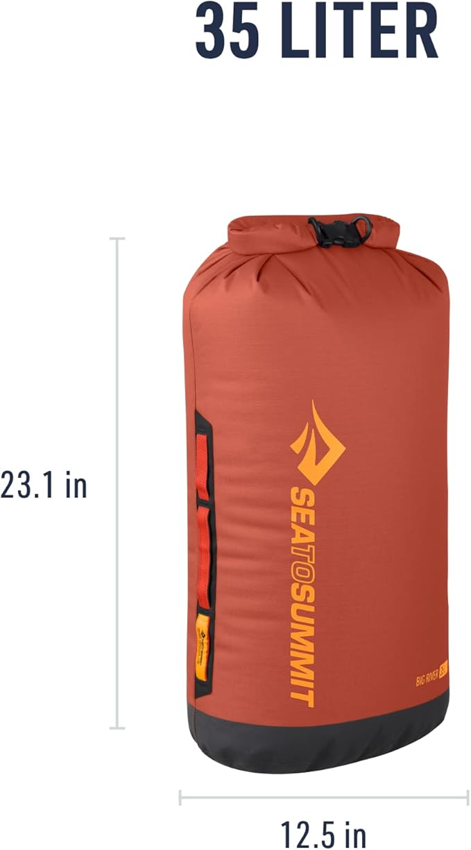Sea to Summit Big River Dry Bag, Heavy-Duty Dry Storage, 35 Liter, Picante Red-StrideForce Fitness