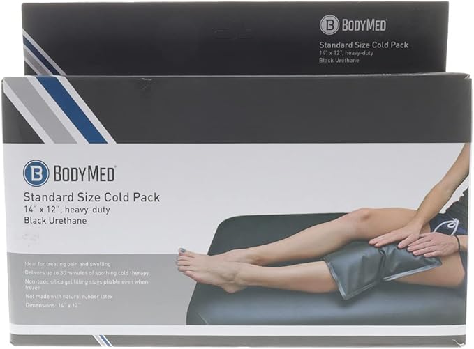 BodyMed Heavy Duty Reusable Urethane Ice Pack for Knee, Arm, Elbow, Shoulder, Back - Professional Grade Cold Therapy for Injuries, Aches, Swelling, Bruises, Sprains - 14 in. x 12 in. (Standard)-StrideForce Fitness