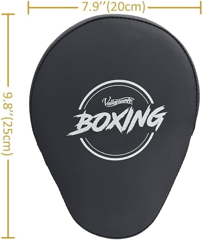 Valleycomfy Boxing Curved Focus Punching Mitts- Leatherette Training Hand Pads-StrideForce Fitness