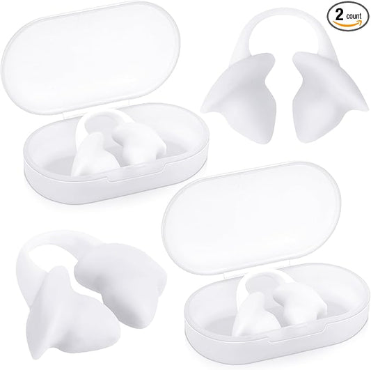 Soulchen 2 Pcs Swimming Nose Plugs Silicone Waterproof Painless Swim Nose Clip with Storage Box for Adults Kids Men Women Beginners-StrideForce Fitness