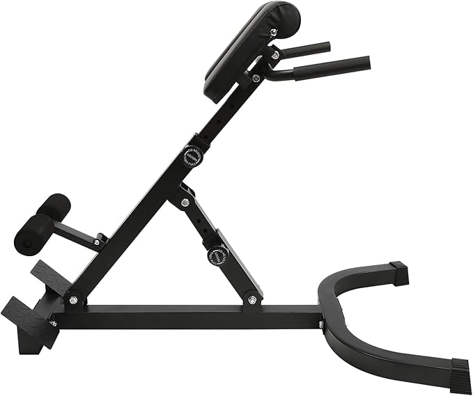 Roman Chair, Hyperextension Bench Roman Chair Adjustable Back Extension Machine Lower Back Exercise Equipment Multi-Functional Workout Bench for Home Gym Full Body Abs Glutes Core Muscles-StrideForce Fitness