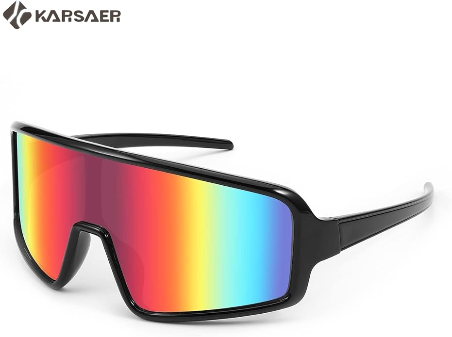 Karsaer Vision Sports Sunglasses Cycling Glasses Baseball Softball Sunglasses Unisex for Adult Youth Kids Boys Girls 8-16-StrideForce Fitness