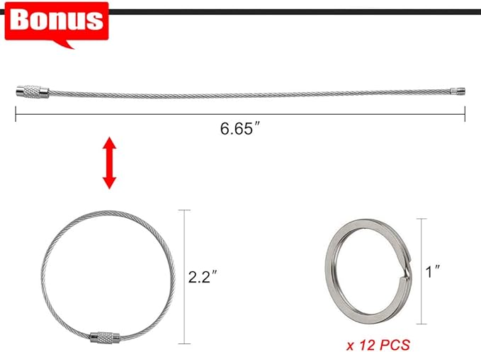 STURME 12pcs Carabiner Clip 3" Small Durable Carabiner Keychain Carabeaner Hooks-StrideForce Fitness