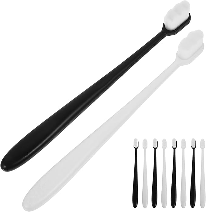 FUOYLOO 10Pcs Ultra Soft Toothbrushes for Women and Pregnant Adults Micro Nano Bristles for Gentle Gum Care Deep Cleaning Teeth and Tongue Residue Manual Toothbrush