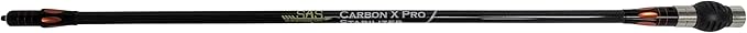 SAS Carbon X Pro Bow Stabilizer Main Bar for Compound Bows with Dampener and Weights Ultra Lightweight 27in 30in-StrideForce Fitness