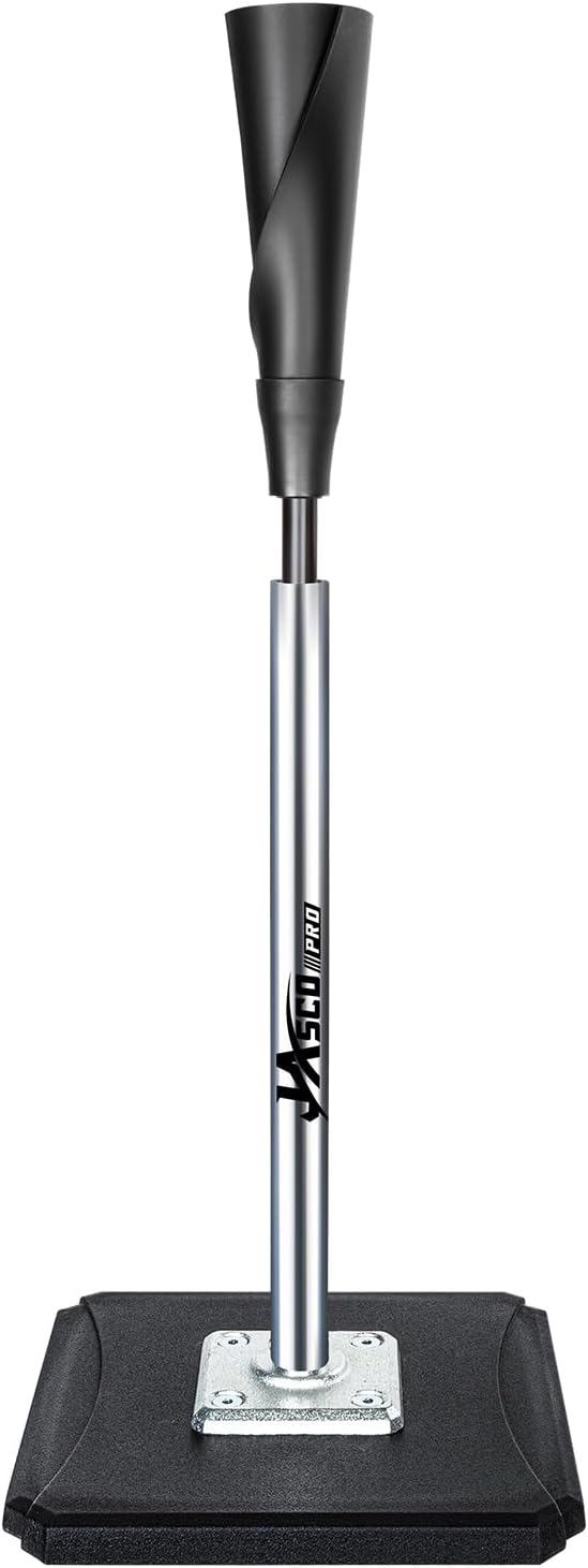 Portable Batting Tee,Height Adjustable from 25-37 inch Hitting Tee For Baseball and Softball, Easy Assemble Premium Baseball Tee with Rubber Top,Metal Base Softball Tee for Kids/Youths/Adults-StrideForce Fitness