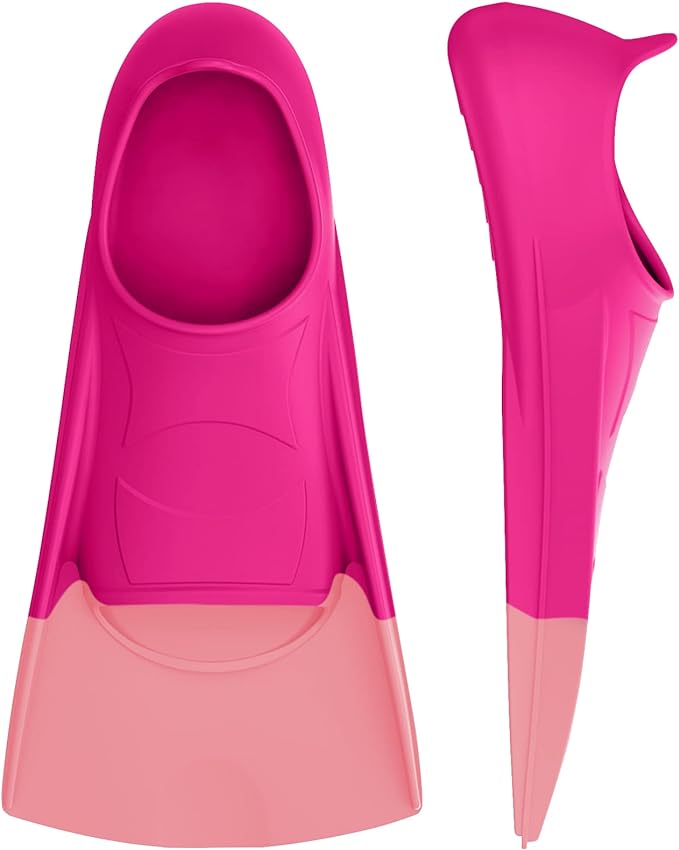 Gintenco Swim Fins, Kids Swim Training Fins for Lap Swimming, Travel Size Flippers with Mesh Bag, Silicone Swimming Fins for Kids Teens Adults Women Men-StrideForce Fitness