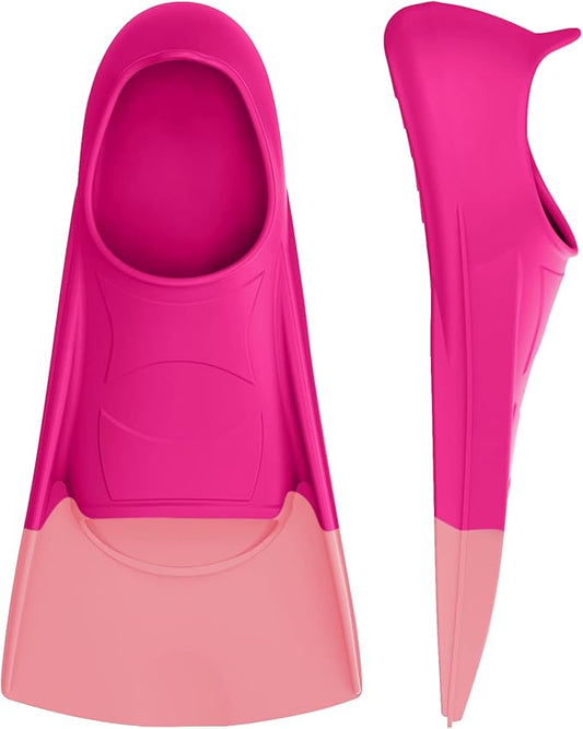 Gintenco Swim Fins, Kids Swim Training Fins for Lap Swimming, Travel Size Flippers with Mesh Bag, Silicone Swimming Fins for Kids Teens Adults Women Men-StrideForce Fitness