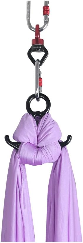 DASKING Aerial Silks Starter Kit - Durable 11Yards of Aerial Yoga Hammock with Hardware, Aerial Swing for Acrobatic Flying Yoga & All Levels (Aerial Rigging Point Up to 14ft)-StrideForce Fitness