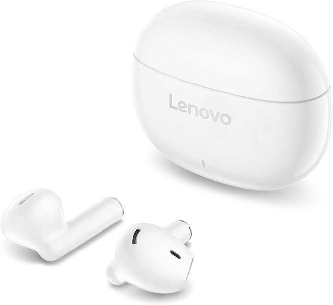 Lenovo E310 True Wireless Stereo Earbuds Bluetooth 5.3 ENC Noise-Cancelling with 13mm Speaker Type-C Charging 20h Battery Life for Music Calls Comfortable Fit Wireless - White-StrideForce Fitness