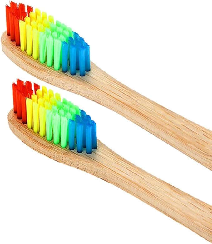 4pcs Colorful Toothbrushes Degradable Handles Ergonomic Anti-Slip Design Manual Travel and Home Use for Oral Care