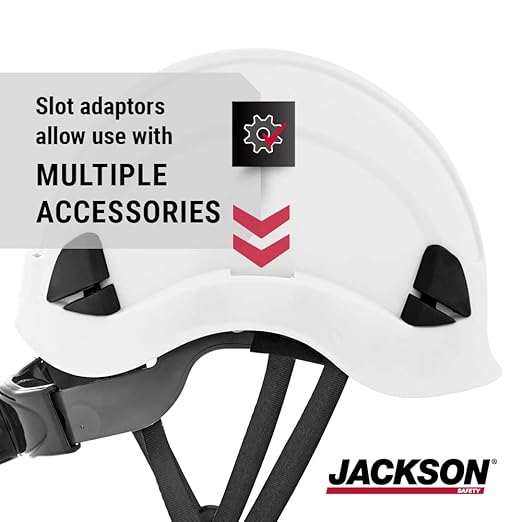 Jackson Safety CH300 Climbing-Style Hard Hat - Non-Vented Construction Helmet with Chin Cup - ANSI Z89.1 & OSHA Compliant - (Multiple Colors)-StrideForce Fitness