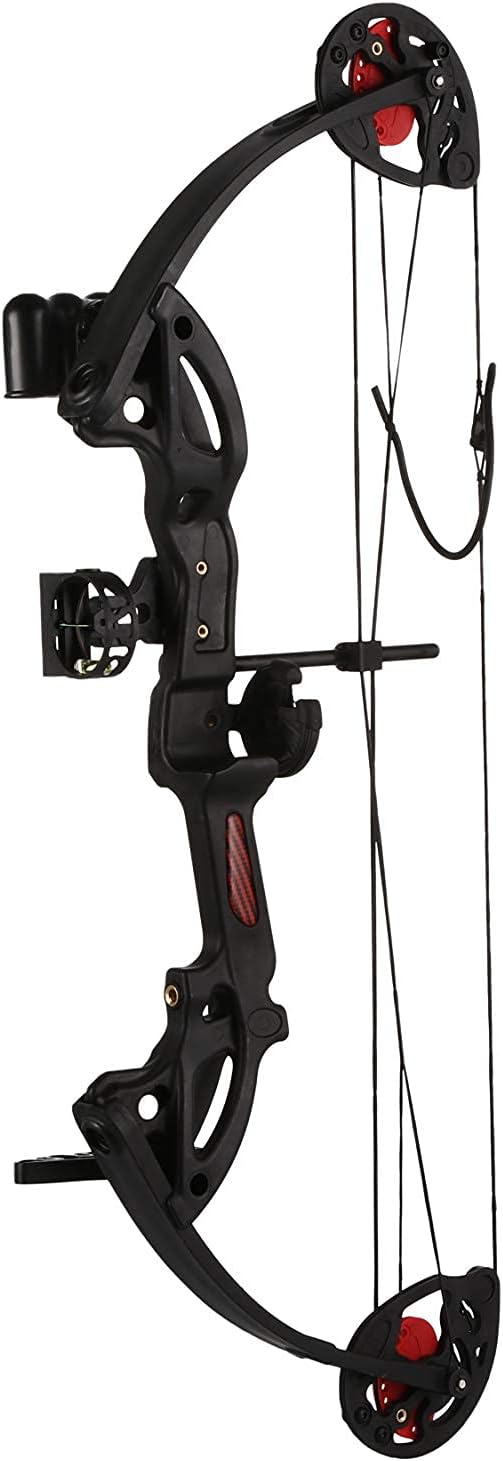 Compound Bow Archery for Youth and Beginner, Right Handed,19”-28” Draw Length,15-29 Lbs Draw Weight, 260 fps-StrideForce Fitness