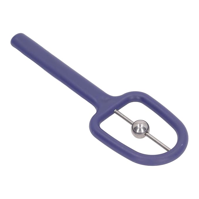 Tongue Tip Exerciser, Oral Muscle Training Tool Cleanse Promote Spoken Language Develop Language Skills Metal for Home Use (White) (Blue)