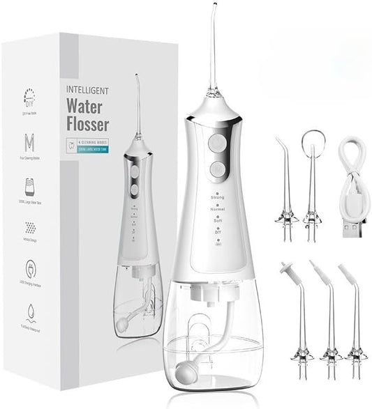 Electric Flosser Water Flosser Portable Dental Flosser Oral Cleaning (L11 White)