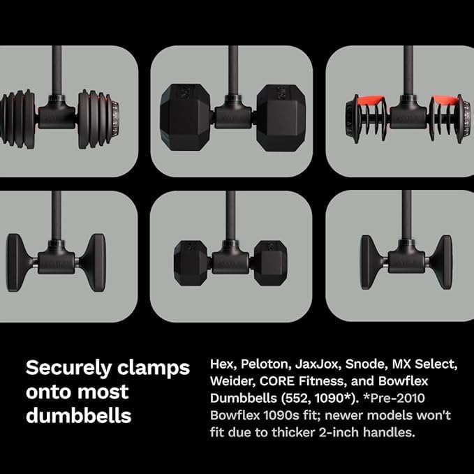 Jayflex Hyperbell Dumbbell Converter - Convert Dumbbells to Barbell Set and Kettlebell for Home Fitness - Adjustable & Up to 200 lb Capacity Weight Barbell for Weight Lifting-StrideForce Fitness