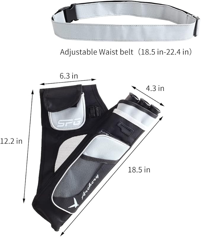 SOPOGER Archery Hip Quiver for Arrows - 3 or 4 Tube Bow Belt Quiver Waist Hanged for Youth Teens Adults Compound Bow Recurve Bow Target Shooting-StrideForce Fitness