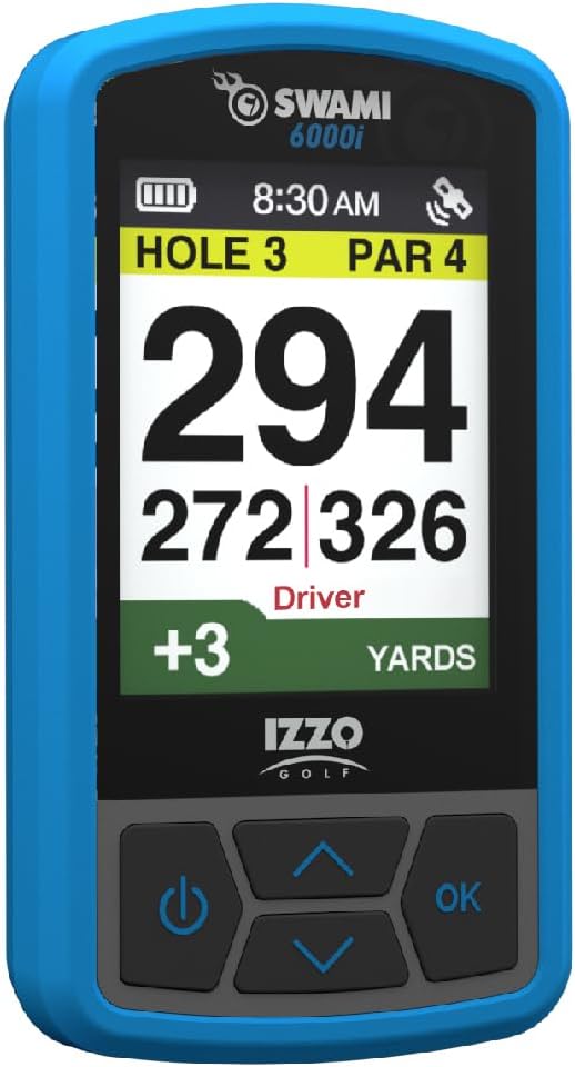 Izzo Swami 6000 Handheld Golf GPS Water-Resistant Color Display with 38,000 Course Maps & Scorekeeper-StrideForce Fitness