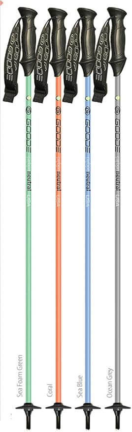 GOODE Carbon Neutral Ski Poles – Ultra-Lightweight & Durable Eco-Friendly Composite – High-Performance Shock Absorbing Downhill Ski Poles for Men & Women - Pair-StrideForce Fitness