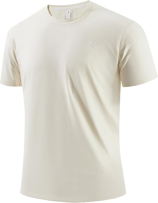 Mens Seamless Workout T-Shirts Lightweight Moisture Wicking Running Hiking Camping Tennis Pickleball Shirts for Men-StrideForce Fitness