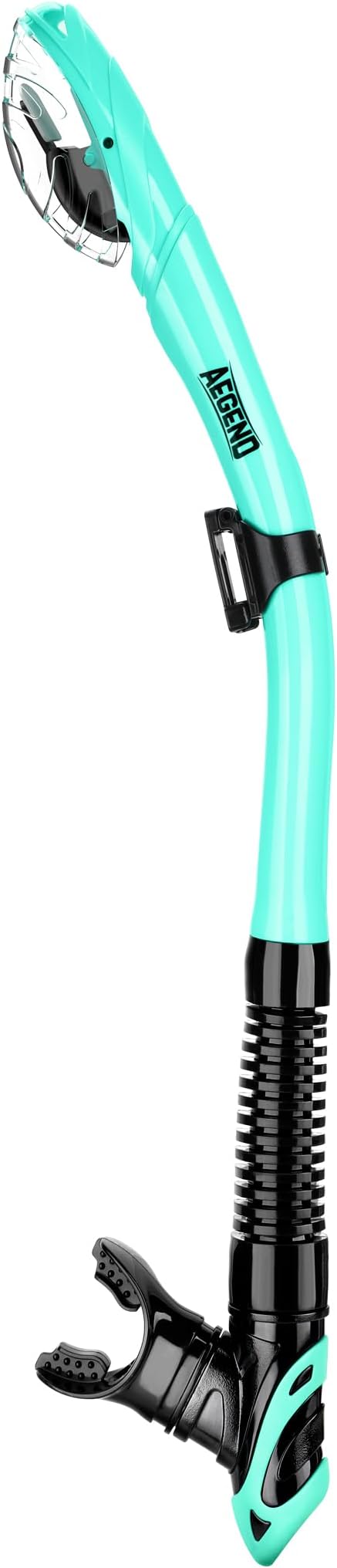 Aegend Dry Snorkel, Dive Mask Easy-Breath Free Diving Snorkel for Snorkeling Scuba Diving Freediving Swimming, with Top Dry Valve and Food-Grade Silicone Mouthpiece-StrideForce Fitness