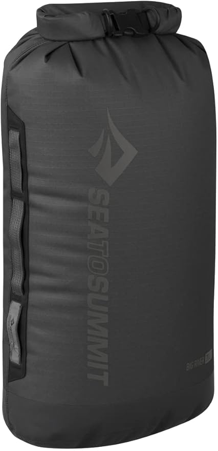 Sea to Summit Big River Dry Bag, Heavy-Duty Dry Storage, 20 Liter, Jet Black-StrideForce Fitness