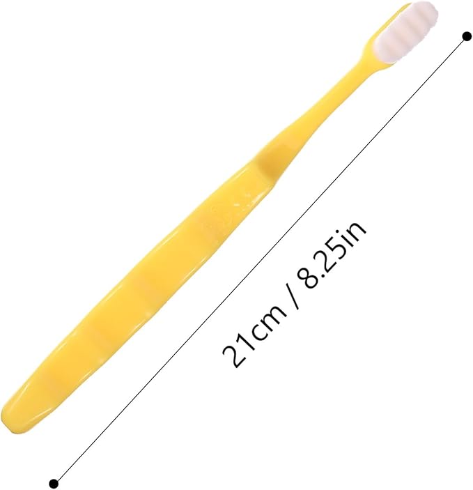 PartyKindom 4pcs Ultra Soft Manual Toothbrushes with Micro-Nano Bristles for Deep Gum Cleaning Sensitive Teeth Braces and Elderly Use for Travel and Daily Care