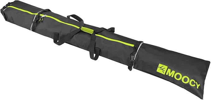 MOOCY Ski Bag for Air Travel, Unpadded Snow Bag Fits Skis Up to 200cm, Carrying Bag for Adults and Children-StrideForce Fitness