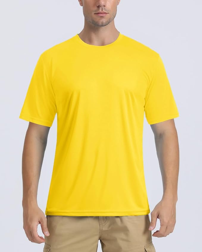 Boladeci Men's Swim Shirt Short Sleeve UPF 50+ Sun Protection SPF UV Moisture Wicking Lightweight Quick Dry Rash Guard-StrideForce Fitness