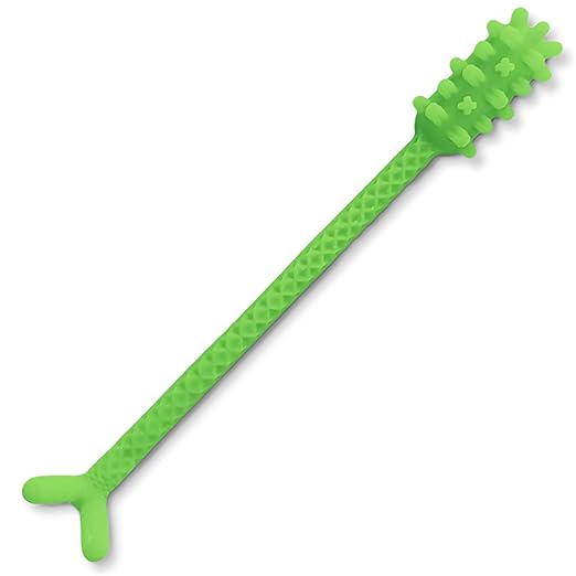 V3 Hard Plastic Denture Brush - Denture Gel Adhesive Remover - Remove Denture Gel Adhesive & Glue from Mouth & Gums, Oral Hygiene Product, Scraper w/Textured Grip and Rigid Bristles