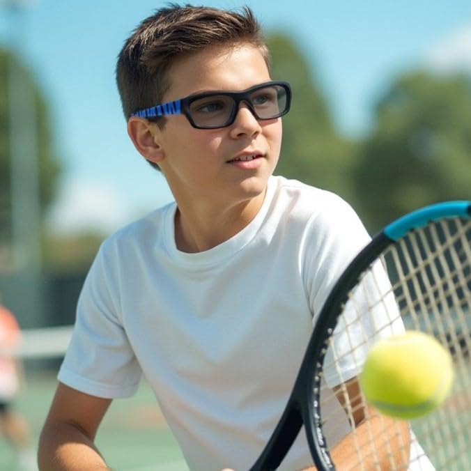 BLUE CUT Sports Protection Goggles, Photochromic Lenses Safety Glasses for Basketball, Pickleball and Outdoor Sports-StrideForce Fitness