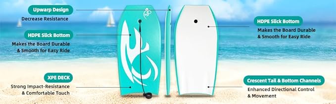 Body Board Lightweight with EPS Core-StrideForce Fitness