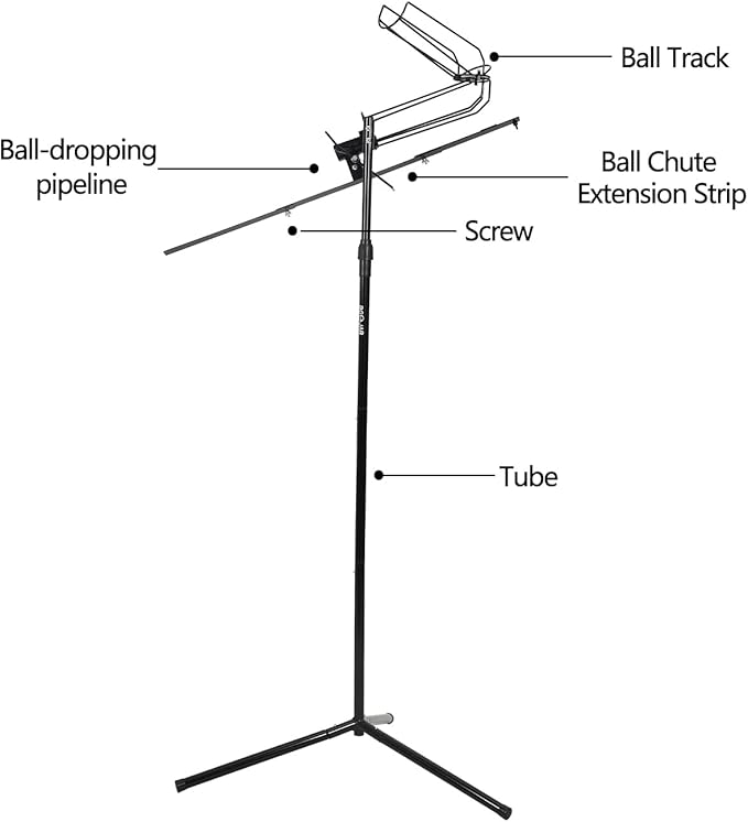Baseball Soft Toss Pitching Machine | Training System, Support Auto & Manual Ball Drop, Height Adjustable, Hold Up to 10 Balls, Baseball Hitting Swing Trainer for All Ages and Skill-StrideForce Fitness
