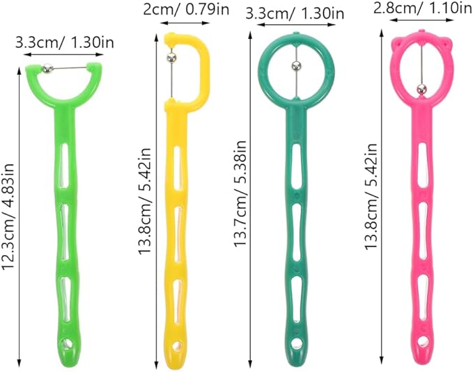 Garneck 4pcs Kids Tongue Exerciser: Oral Muscle Motor Trainer for Speech Therapy - Child Tongue Thrust Corrector Retaining Stabilizing Device