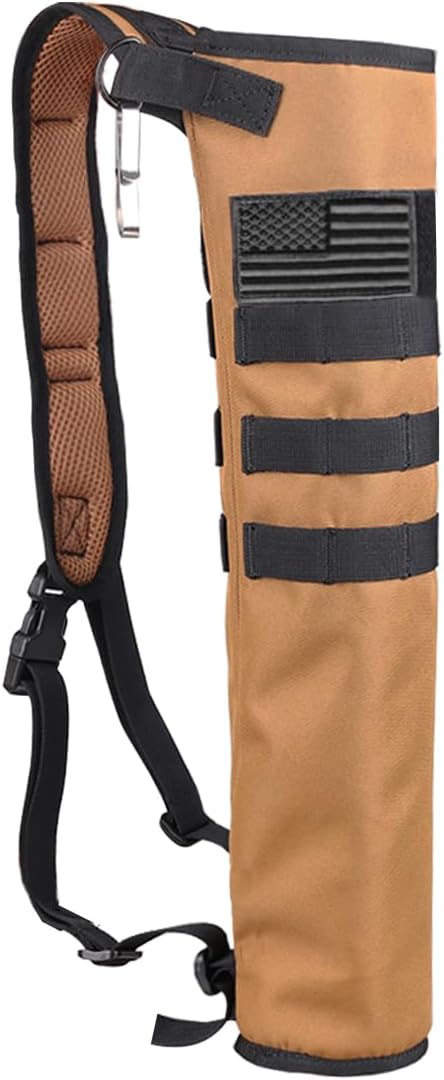 KRATARC Archery Lightweight Back Arrow Quiver Dual Use Foldable Compact Hip Arrows Bag with Molle System Hanged for Target Shooting-StrideForce Fitness