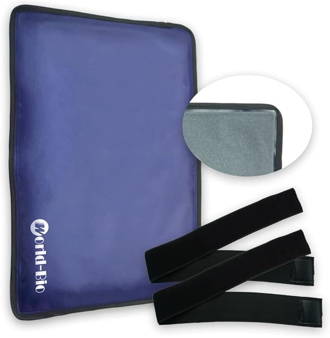 Extra Large Ice Pack for Injuries Reusable, Full Back Ice Pack Large Gel Ice Wrap w/2 Straps Cold Compress for Back Pain Relief from Swelling, Bruises, Sprains, Reusable Cold Pack 23.2" x 14.5"-StrideForce Fitness